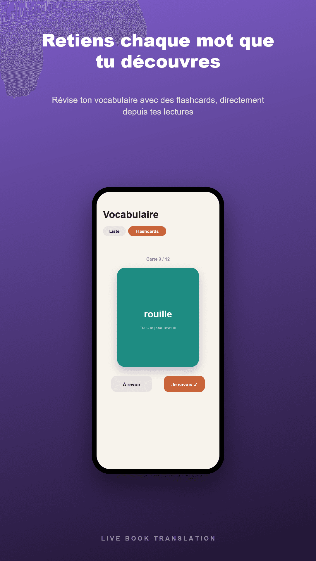 Révision du vocabulaire avec des flashcards